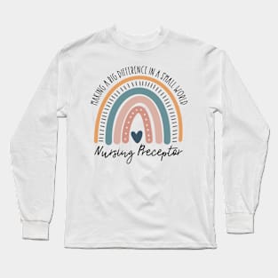 Nursing Preceptor Boho Rainbow Long Sleeve T-Shirt